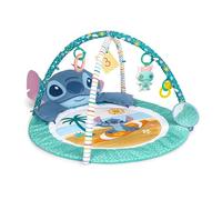 Bright Starts, Disney Baby Stitch Activity Gym, with Tummy Time Pillow, Baby Play Mat with Toy Bar, 5 Take Along Toys, for Newborns and Up
