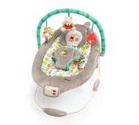 Bright Starts Disney Baby Winnie The Pooh Baby Bouncer Soothing Vibrations Deluxe Infant Seat - Faux Suede Music Removable -Toy Bar 0-6 Months 6-2