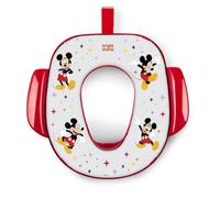 Bright Starts Disney Mickey Mouse Soft Potty Seat, Cushioned Toddler Toilet Training Seat with Handles & Hanging Hook, Fits Most Toilets, 18 Months+ Up to 50 lbs