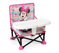 Bright Starts Disney Minnie Mouse Pop 'N Sit Portable Booster, Indoor/Outdoor Use, Floor Seat with Feeding Tray, 6 Mos - 3 Yrs