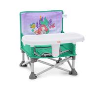 Bright Starts Disney Princess Ariel Pop 'N Sit Portable Booster, Indoor/Outdoor Use, Floor Seat with Feeding Tray, 6 Mos - 3 Yrs