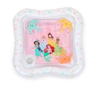Bright Starts Disney Princess Royal Splash Water Mat, Tummy Time Mat with Ariel, Belle, Cinderella & More, Floating Toys, Newborn Baby Play Mat