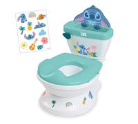 Bright Starts, Disney Stitch My Size Potty - 2-in-1 Toddler Potty Training Toilet with Flushing Sound, Splash Guard, Removable Seat, Includes 12 Stickers,18 Months up