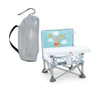 Bright Starts Disney Winnie The Pooh Portable Booster, Indoor/Outdoor Use, Floor Seat with Feeding Tray, 6 Mos - 3 Yrs