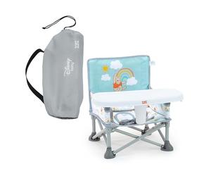 Bright Starts Disney Winnie The Pooh Portable Booster, Indoor/Outdoor Use, Floor Seat with Feeding Tray, 6 Mos - 3 Yrs