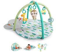 Bright Starts, Elephant Activity Baby Gym and Tummy Time Play Mat with 5 Take-Along Toys, Play Blanket, Detachable Play Arch, 20 Minutes Melodies, Age Newborn and up, Multicolored (12590)