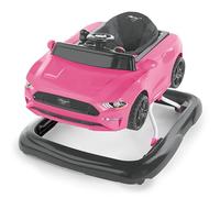 Bright Starts, Ford Mustang 4-in-1 Baby Activity Centre and Pink Stroller with Removable Interactive Steering Wheel, 6+ Months