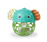 Bright Starts Giggle & Glow Musical Light-Up Rattle Easy-Grasp Oball Elephant Toy, Newborn+, Unisex