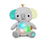 Bright Starts Hug-a-bye Baby Elephant Stuffed Animal Dual-Mode Soft Toy Soother, Newborn and up
