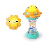 Bright Starts Just for Sun Flashlight Toy with Animal Sounds, Rainstick Rattle Beads and Mirror, Unisex Toy for Ages 6 Months+
