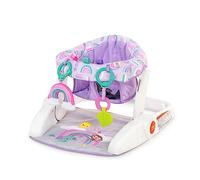 Bright Starts Learn-to-Sit 2-Position Baby Floor Seat with Toys, Unisex, 4-12 Months, Purple Paradise