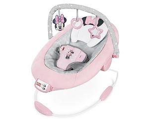 Bright Starts Minnie Mouse Rosy Skies Cradling Bouncer with Vibrating Seat & Melodies