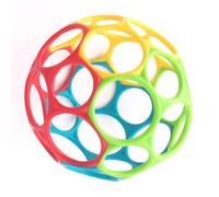 Bright Starts Oball Easy Grasp Classic Ball BPA-Free Infant Toy in Red, Yellow, Green, Blue, Age Newborn and up, 4 Inches