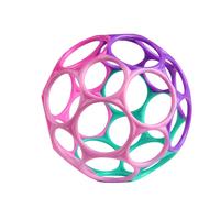 Bright Starts Oball Easy Grasp Classic Ball Infant Toy in Pink/Purple Age Newborn and up. 4 Inches