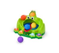 Bright Starts Poppin' Ball Frog Ball Play Toy, Launching, Bouncing & Ramp Racer Toy, Crawl and Chase, Unisex, 6 Months+