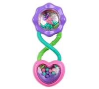 Bright Starts Rattle & Shake BPA-Free Baby Barbell Toy, Pink, Ages 3 Months+