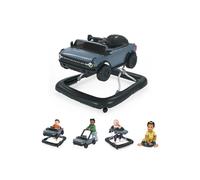 Bright Starts Ford Bronco 4-in-1 Blue Grey Baby Activity Center & Push Walker with Removable Interactive Steering Wheel Toy, 6 Months and up
