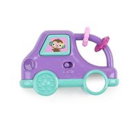 Bright Starts Safari Driver Take Along Toy with Music and Lights, Monkey, On The Go Travel Activity, Unisex, Purple, 3 Months+