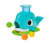 Bright Starts, Silly Spout Whale Ball Popper Musical Activity Toy with Light & Sounds, 3 Balls, Early Development, Toddler Ages 6-12 months
