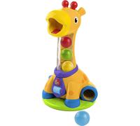 Bright Starts, Spin & Giggle Giraffe Ball Popper Musical Activity Toy with Light & Sounds, 6 Balls, Spinning Toy, Early Development, Ages 12 months