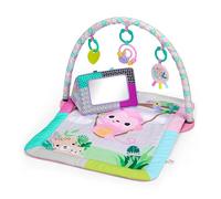 Bright Starts Treetop Bloom Baby Activity Gym & Tummy Time Mat with Toy Bar and 4 Toys, Prop-Up Mirror, Ages Newborn & Up