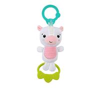 Bright Starts Unicorn Take 'n Shake Take-Along Stroller or Carrier Plush Toy, Ages 0 Month+