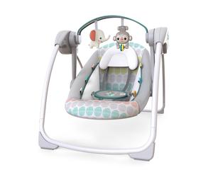 Bright Starts Whimsical Wild Portable Compact Automatic Baby Swing with Music Ne
