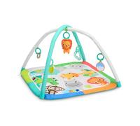 Bright Starts Wild Wiggles Jungle Jubilee Foldaway Activity Gym for Ages Newborn & Up, Unisex Safari Theme with Space Saving Design, 5 Toys Included