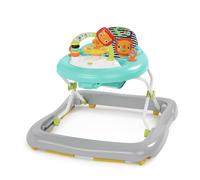 Bright Starts, Zig Zag Zebra Baby Walker with Removable Activity Toy Station, Adjustable Height, Easy-Fold Frame for Storage, Easy to Clean, Ages 6 m