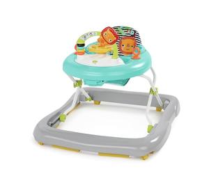 Bright Starts, Zig Zag Zebra Baby Walker with Removable Activity Toy Station, Adjustable Height, Easy-Fold Frame for Storage, Easy to Clean, Ages 6 months plus