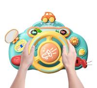 Bright Steering Wheel, Educational Pretend Play Console, Music Panel with Features, Learning Toy Board with Flashing Lights, Activity Car Set with Authentic Build, Children Gift for Imaginative Play