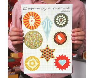 Bright Stem Christmas Baubles - 48 Pop Out Decorations on (6) A4 Sheets