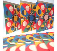 bright stem Thank You Cards, Eco Friendly, 12 x 12 cm, Set of 12 with Envelopes, Modern Abstract Geometric Design, Multipack, Recycled Card