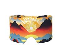 Bright Sunrise Adjustable Sleep Eye mask and Earmuffs, Unisex Side Sleeping Headband (26.8 * 4.3 inches), Indoor and Outdoor Travel Yoga Comfort Cover,