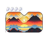 Bright Sunrise It is a car Windshield Sun Visor, which Does not take up Too Much Space and Protects The Environment Inside The car.
