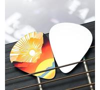 Bright sunrise Patterned guitar pick set - (thin/medium/thick), widely compatible with all kinds of stringed instruments,
