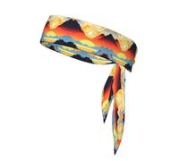 Bright sunrise Sports Performance Headband - Double Sided Moisture Control Headband for Running, Gym & Outdoor Activities