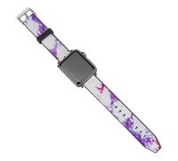 Bright Tie Dye Geometric Pattern PU Smartwatch Bands Replacement Watch Strap Band Compatible with Apple Watch 42mm44mm/40mm38mm Compatible with IWatch Series Size 38mm/40mm