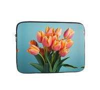Bright tulips Patterned 15 inch Portable Laptop Bag - Perfect for Business, Travel, School, Office Shockproof Laptop Inner Pocket