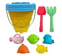 Bright Water Bucket, Engaging Sand Tools, Fun Castle Builder, Portable Seaside Play Collection, Educational Outdoor Activity Pack, Playset Toys for Children, Parties, Beach Trips