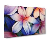 Bright Watercolour Flowers Canvas Wall Art Print 30x20 Inch