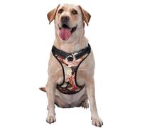 Bright White Peonies Medium Printed pet Traction Vest for Pets to wear When Walking The Dog or Climbing Mountains