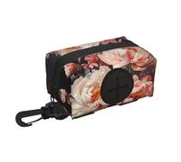 Bright white peonies Pet travel garbage bag storage bag Essentials for hiking or camping in the countryside Ensure you have an enjoyable experience