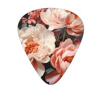 Bright white peonies Printed guitar picks - three thicknesses: thin, medium and thick, suitable for electric guitar, bass and ukulele.