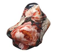 Bright white peonies Versatile full-print Stroller Chair Cover/Nursing Cover, specially designed for your baby