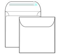 Bright White Square Envelopes 5 1/2" x 5 1/2" Self Seal 70lb Text - 40 Pack