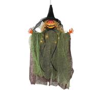 Bright Witch Pendant - Lighted Spooky Tree Ornament, Haunted Hanging Accessory | Spooky Halloween Witch Decoration, Seasonal Ornament for Indoor, Outdoor