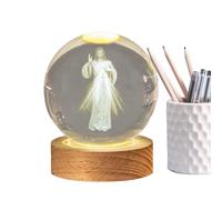 Bright Wooden Base LED Light Table Ornament USB Powered Lamp for Bedroom Decor