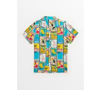 Bright World Stamp Print Short Sleeve Shirt 13 years