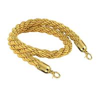Bright Yellow 5ft Stanch Rope - Coarse Hemp Crowd Control Barrier Ropes for Safe Event Management Eye-catching Hanging Ropes for Queue Management and Outdoor Use